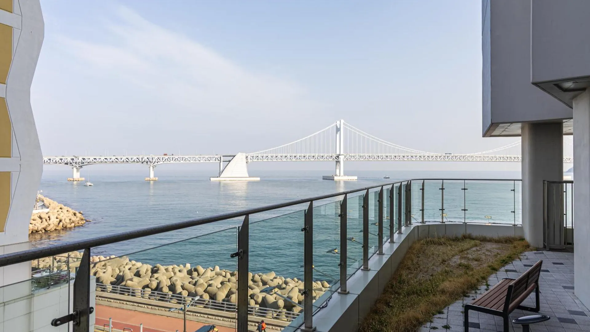 Gwangalli Beach Stylish Accommodation Peaceful Night Pusan Apartmán